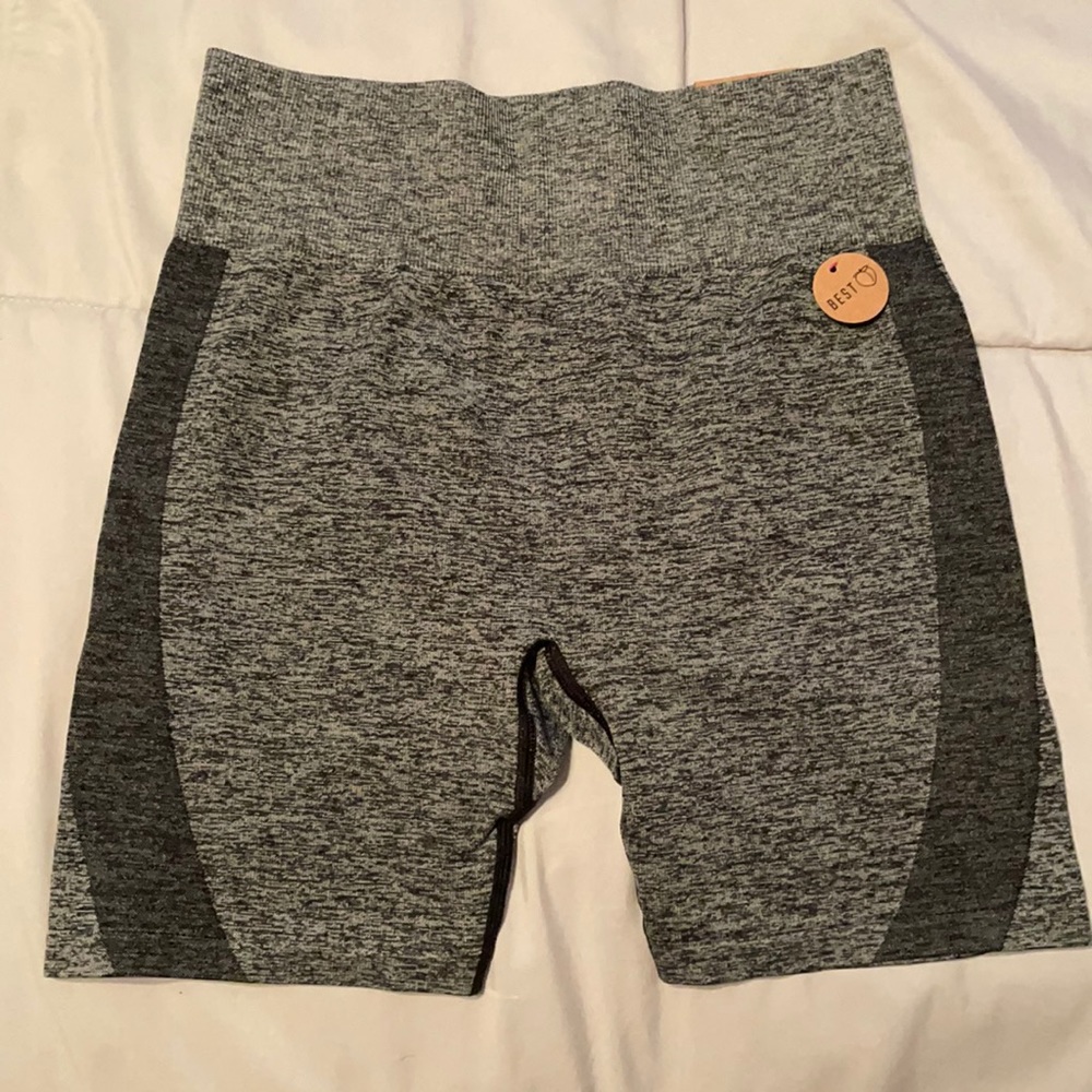 Grey PINK Biker Shorts